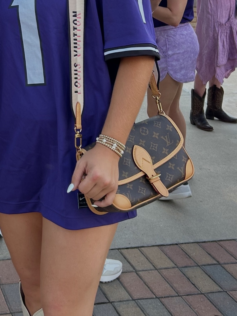 Louis Vuitton Monogram Crossbody Saddle Bag in Brown and Tan